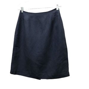 Adolfo Studio Knee High Skirt Women's Size 10P Navy Blue